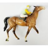 A Beswick jockey on horseback