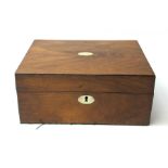 A late Victorian walnut box