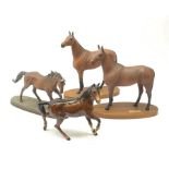 Four Royal Doulton horse figurines