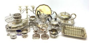 A group of assorted silver plate