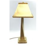 A two tone gilt table lamp