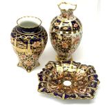 Three pieces of Imari pattern Royal Crown Derby