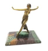 An Art Deco gilt patinated spelter figure