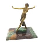 An Art Deco gilt patinated spelter figure