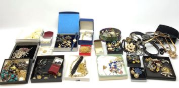 A collection of vintage and later costume jewellery