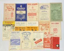 Fifteen 1950s and later football programmes including Accrington Stanley at Brentford 24th October 1