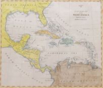 After Robert Wilkinson (British fl.1768-1825): 'An Accurate Map Map of the West Indies from the Late