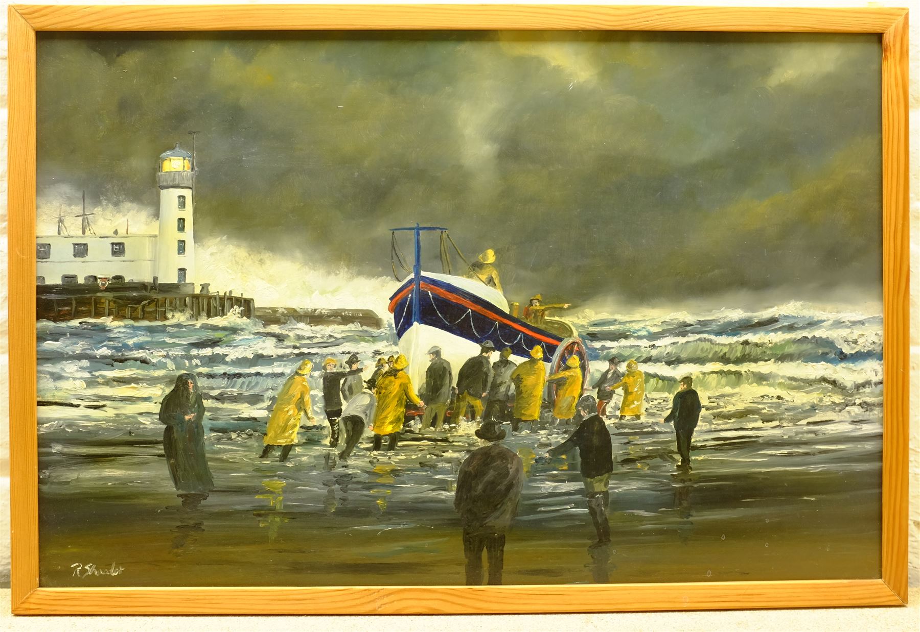 Robert Sheader (British 20th century): Return of the Scarborough Lifeboat - Image 2 of 2