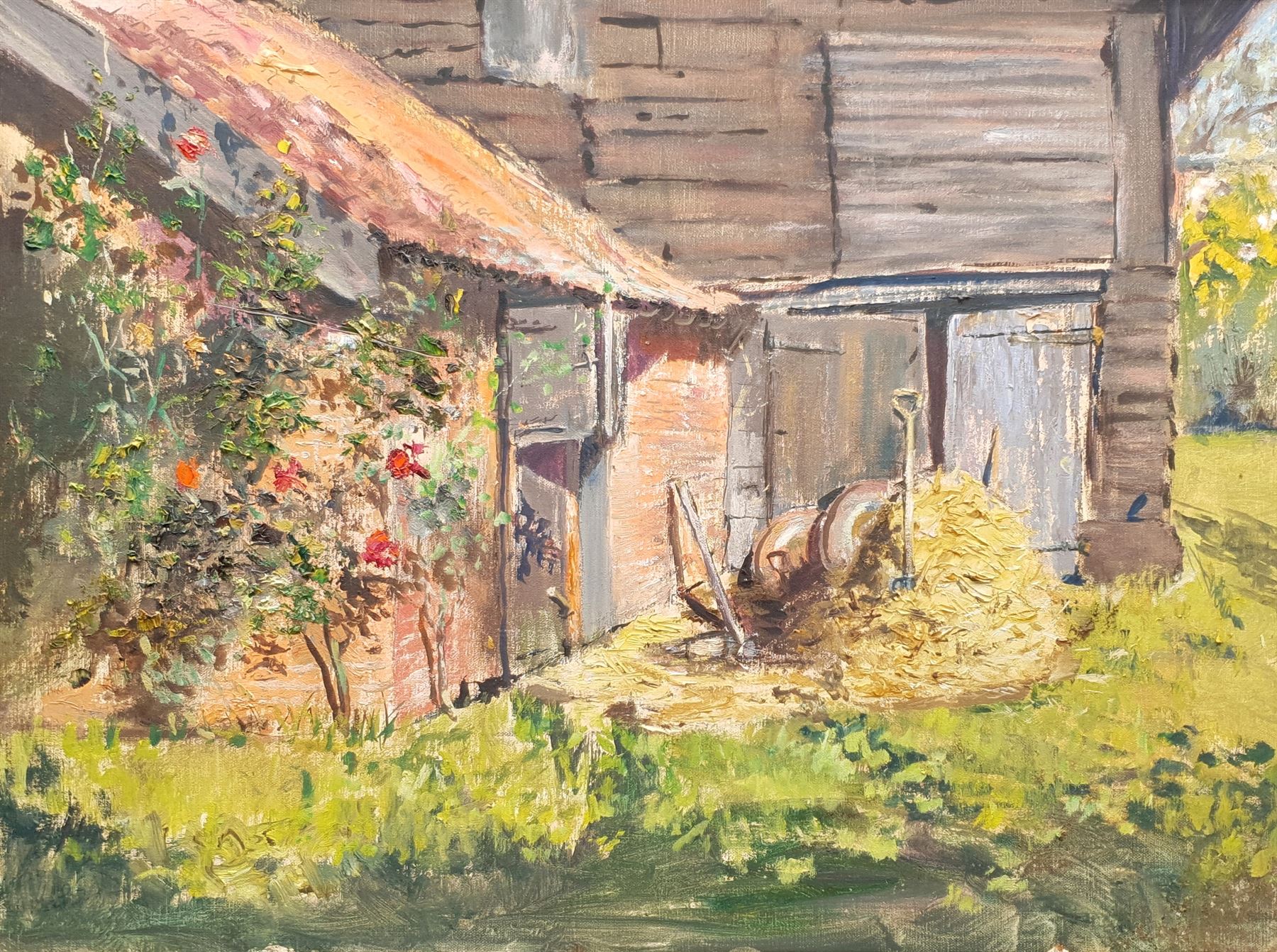 Dorothy P Swanton (neé Tuck) (British 1929-?): 'Piggery Pitcher's Farm' Norfolk