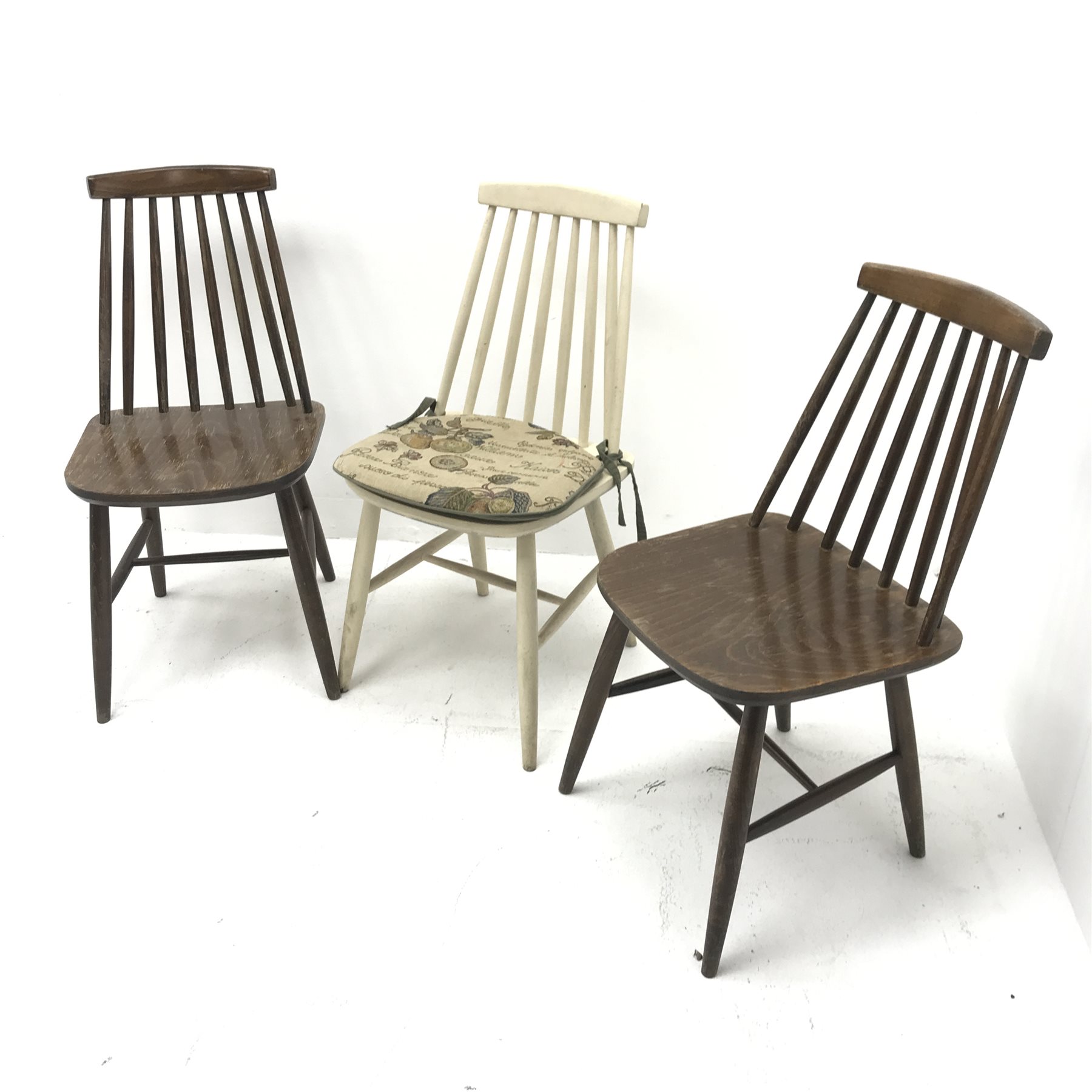 Three mid century dining chairs, W41cm - Image 2 of 3