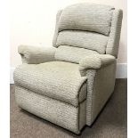 Sherborne electric rising and reclining armchair upholstered in neutral fabric, W95cm, H106cm