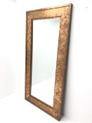 Large rectangular acid copper wash finish mirror