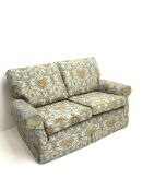 Multi-York - two seat sofa upholstered in a foliate pattern fabric cover, W158cm, H95cm