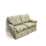 Multi-York - two seat sofa upholstered in a foliate pattern fabric cover, W158cm, H95cm