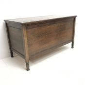 Early 20th century oak blanket box, single hinged lid, W110cm, H63cm, D55cm