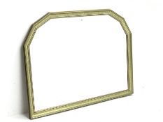 Overmantel mirror in moulded gilt frame with canted corners, bevelled plate, 134cm x 104cm