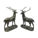 Pair standing stags (measurements per item)