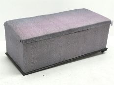 Victorian upholstered ottoman blanket box, single hinged lid, W127cm, H51cm, D58cm