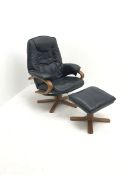 Ekornes Somo reclining chair and stool