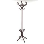 Bentwood hat and coat stand, H195cm