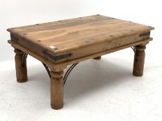 Mexican pine rectangular coffee table, 90cm x 61cm, H41cm