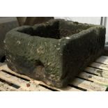 Large rectangular stone trough