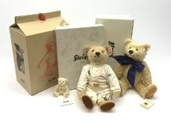 Steiff - limited edition 'Racing Driver' teddy bear wearing overalls with BMW and other logos and ta