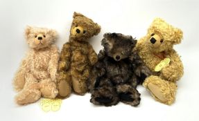 Three modern ABJ (Actually Bears by Jackie) limited edition teddy bears - 'Benjamin' No.1/1 H38cm, '