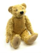 Alpha Farnell Toys large blonde mohair teddy bear with glass eyes