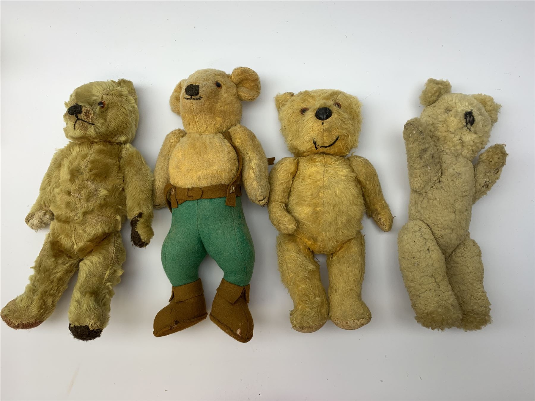 Nine English teddy bears 1950s-60s including wood wool filled Pedigree bear with swivel jointed head - Image 2 of 5