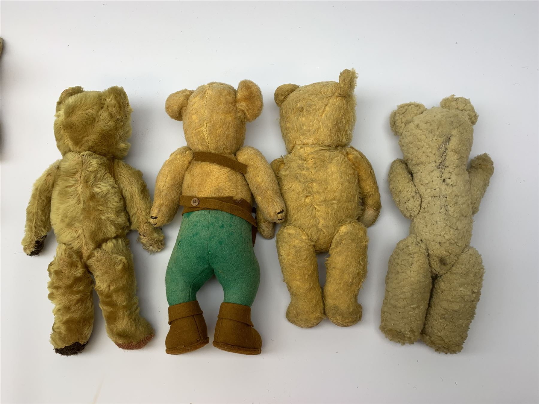 Nine English teddy bears 1950s-60s including wood wool filled Pedigree bear with swivel jointed head - Image 3 of 5