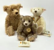 Three modern Steiff teddy bears - limited edition 'Save The Children' No.870/3000 H32cm; 1997 limite