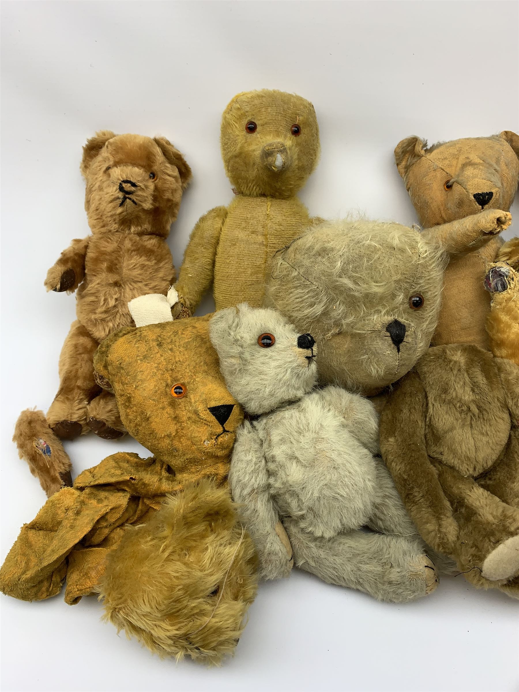 Quantity of early wood wool filled teddy bears for restoration. - Image 2 of 4