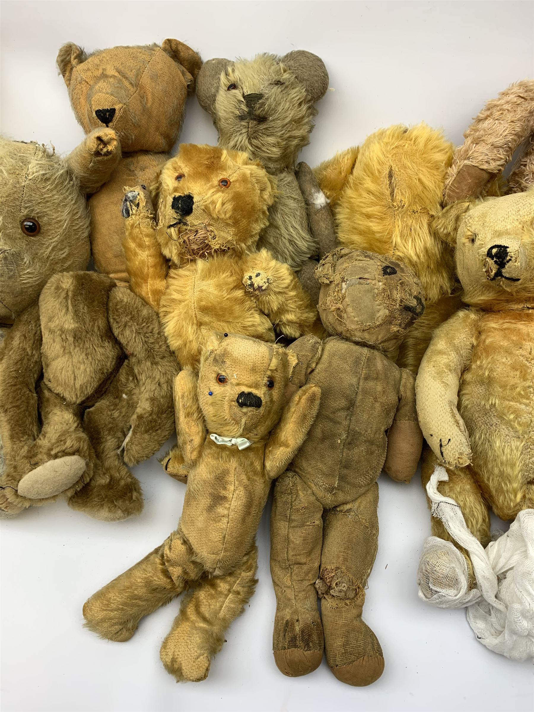 Quantity of early wood wool filled teddy bears for restoration. - Image 3 of 4