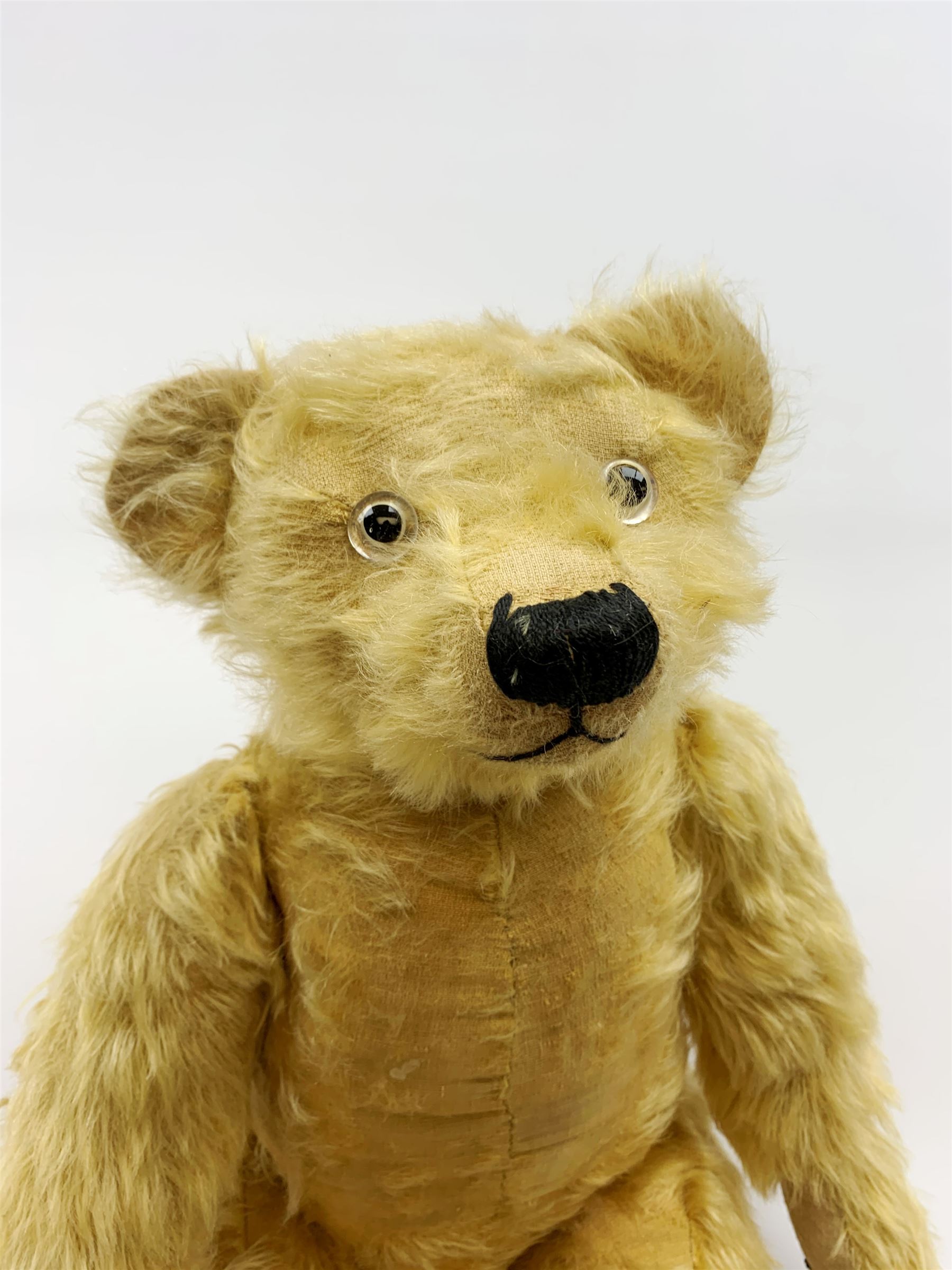 Alpha Farnell Toys large blonde mohair teddy bear with glass eyes - Image 2 of 4
