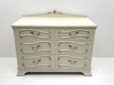 Late 20th century French style white and gilt chest