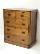 19th century mahogany military campaign style chest