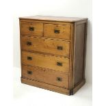 19th century mahogany military campaign style chest