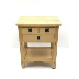 Maple side cabinet with moulded top
