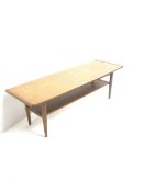 Teak rectangular coffee table