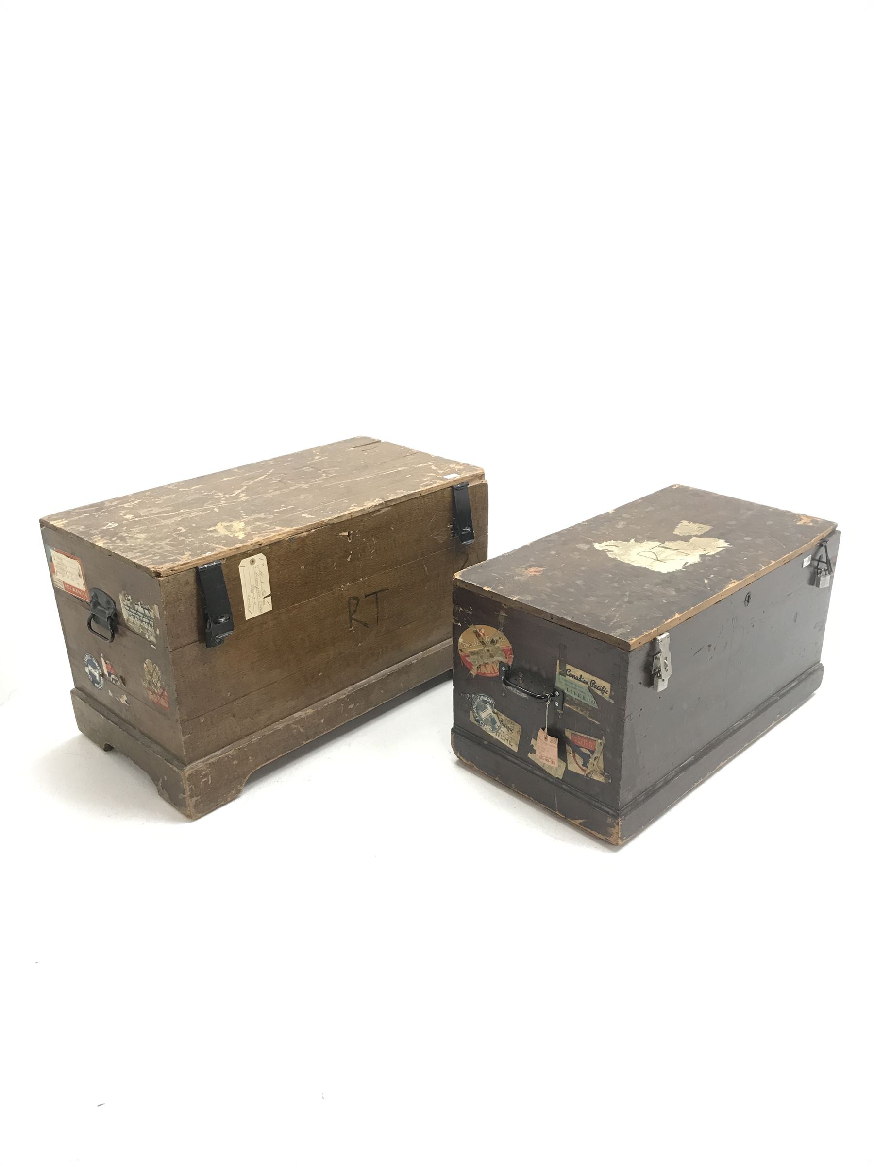 Two vintage travelling chests