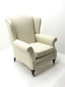 Georgian style high wing back armchair