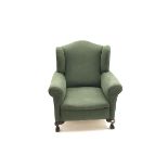 Edwardian wingback armchair