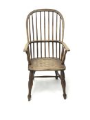 19th century ash and elm stick back Windsor chair