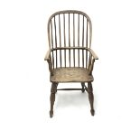 19th century ash and elm stick back Windsor chair