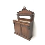 Victorian mahogany raised mirror back chiffonier