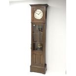 Early 20th century oak longcase clock