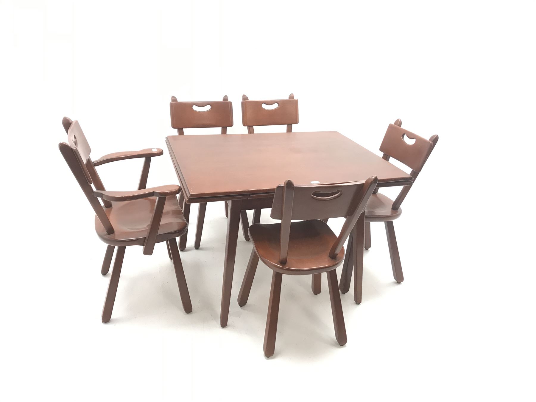 Mid century Canadian Imperial Loyalist extending dining table - Image 3 of 3