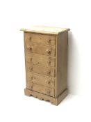 Small pine pedestal chest