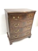 Small 20th century mahogany serpentine front chest